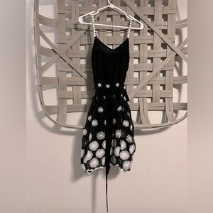 Anthropologie embroidered shift floral slip dress